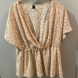 Shein 2XL floral blouse